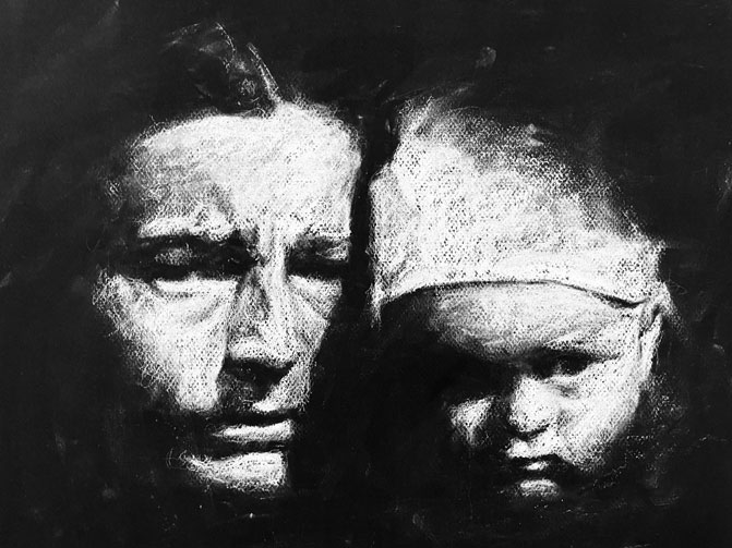 Faces of War No. 4 <span style=font-weight:300>/ Original Drawing</span>